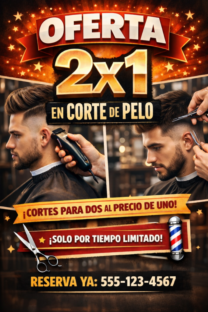 diseño 2x1 peluquería